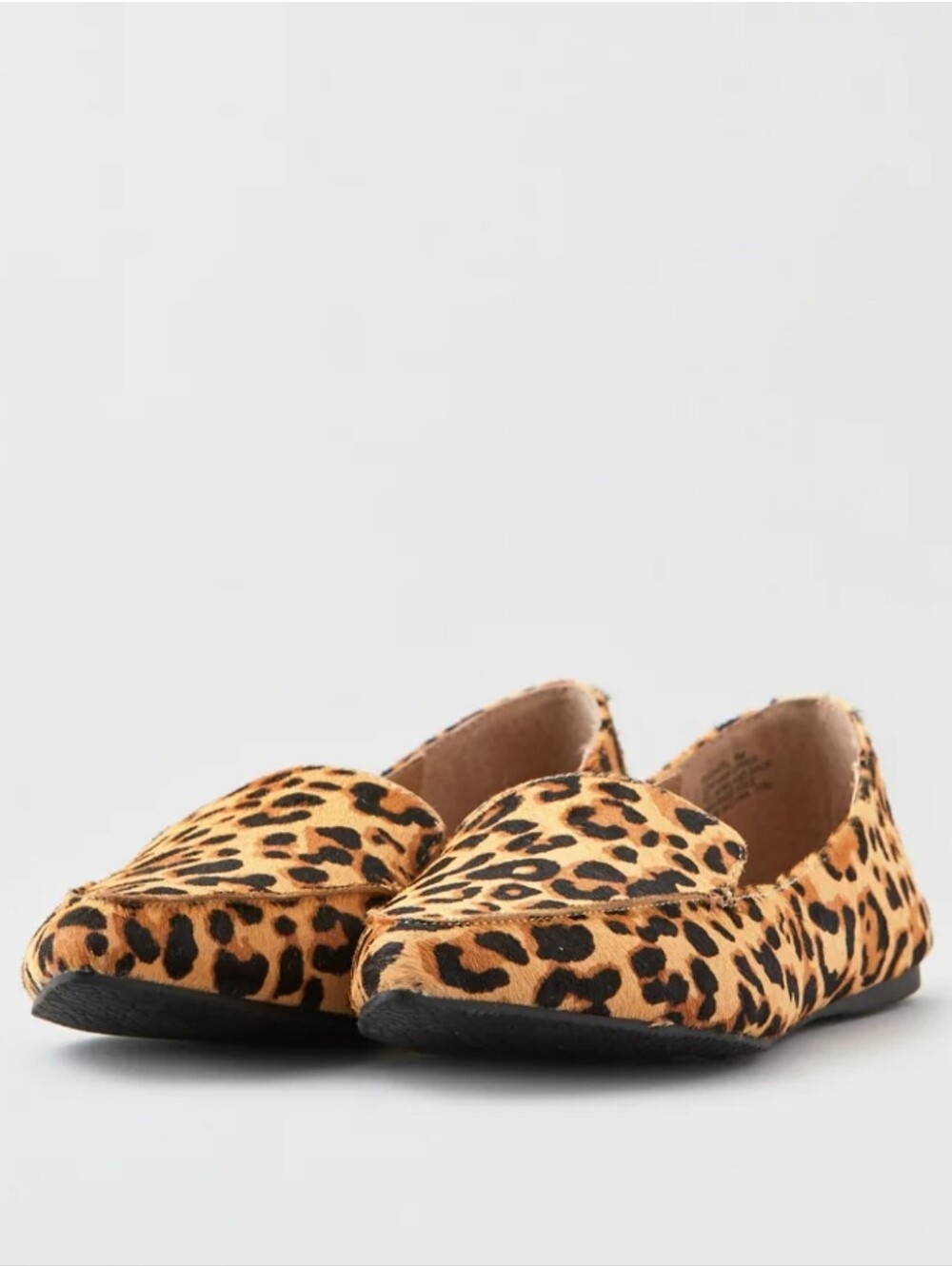 Steve Madden Leopard Print Pointed Loafers Flats Sz 6 Cow Hair New